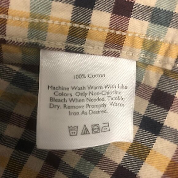 Eddie Bauer Tall Casual Button Down Long Sleeve Plaid FallColors Mens Large Tall - Picture 6 of 9